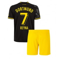 Dres Borussia Dortmund Giovanni Reyna #7 Gostujuci za djecu 2022-23 Kratak Rukav (+ kratke hlače)